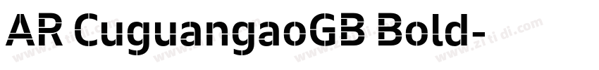 AR CuguangaoGB Bold字体转换